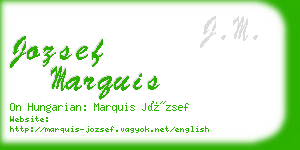 jozsef marquis business card